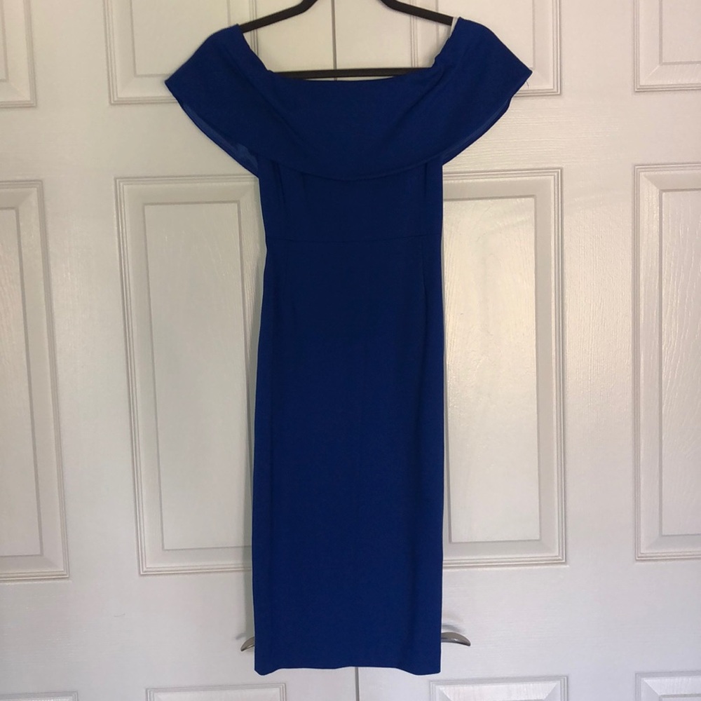 Off-Shoulder Royal Blue Women’s Dress